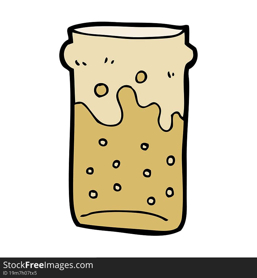 cartoon pint of beer