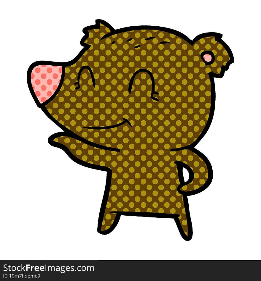 friendly bear cartoon. friendly bear cartoon