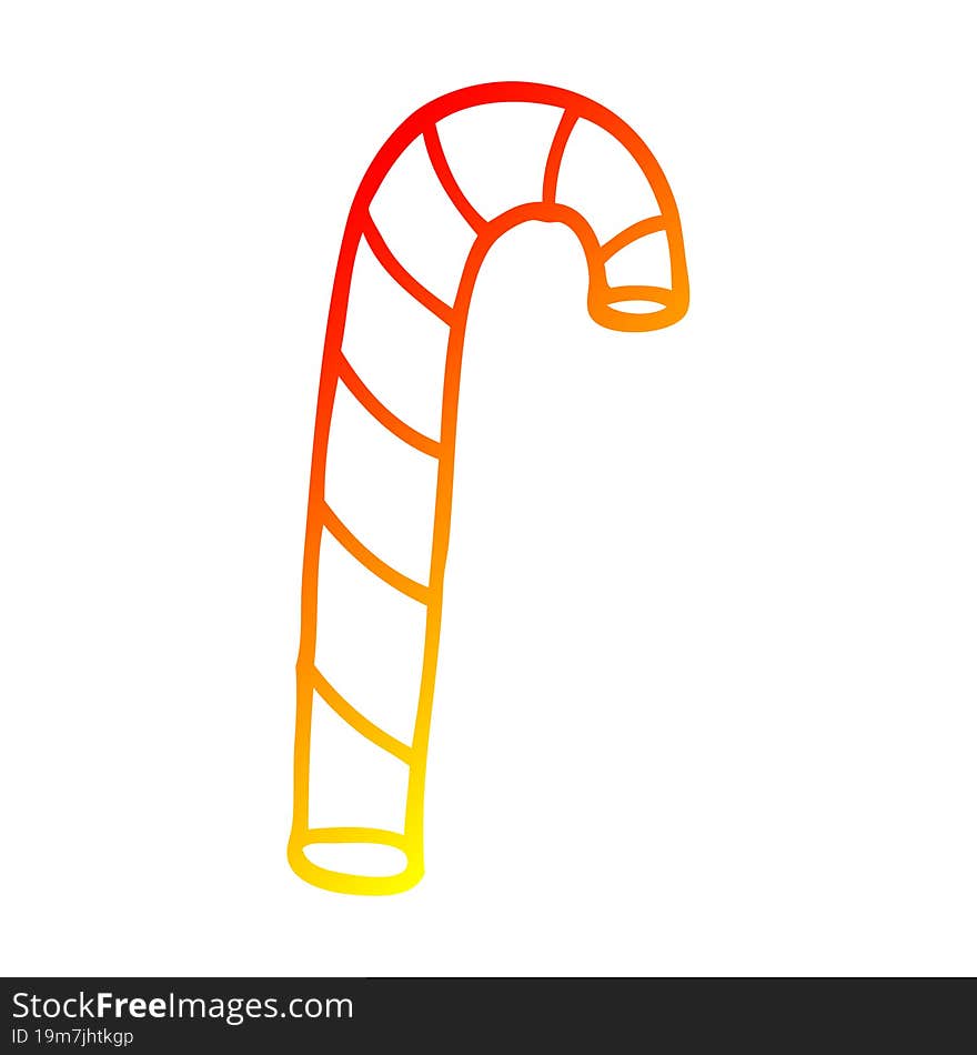 warm gradient line drawing cartoon pink candy canes