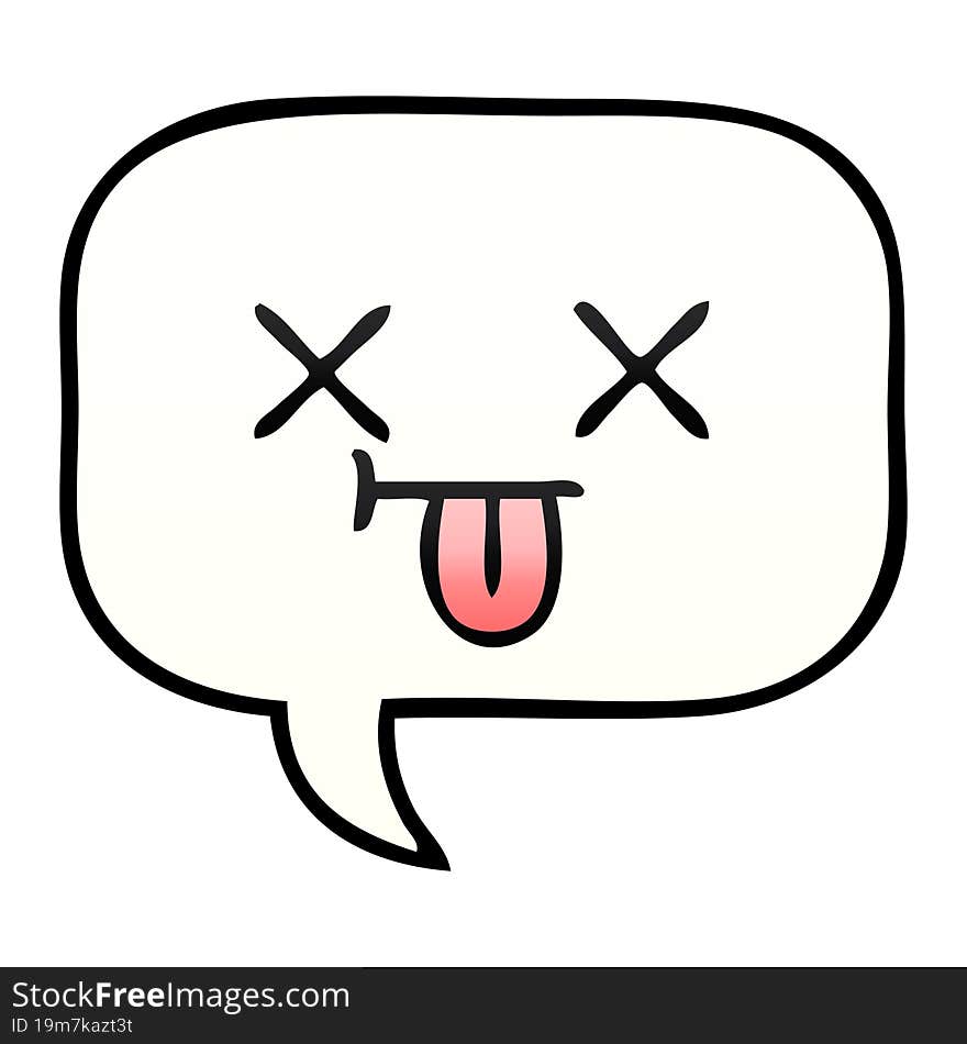 gradient shaded cartoon speech bubble