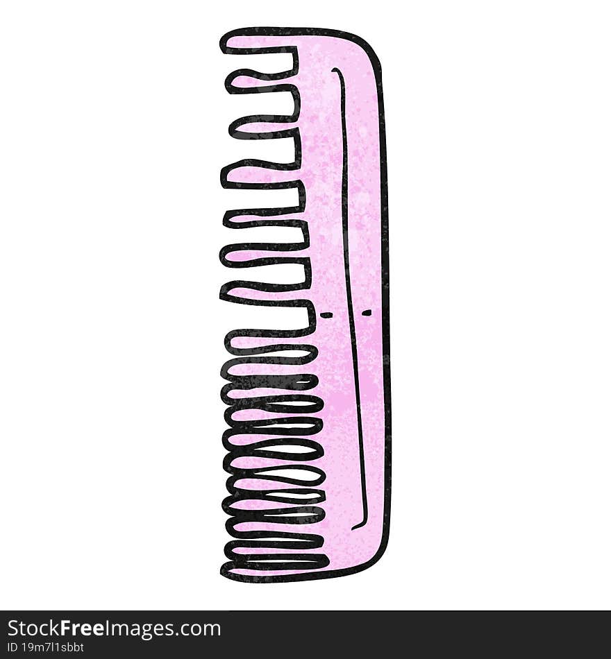 textured cartoon comb