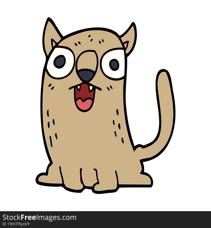 Cartoon Doodle Funny Cat