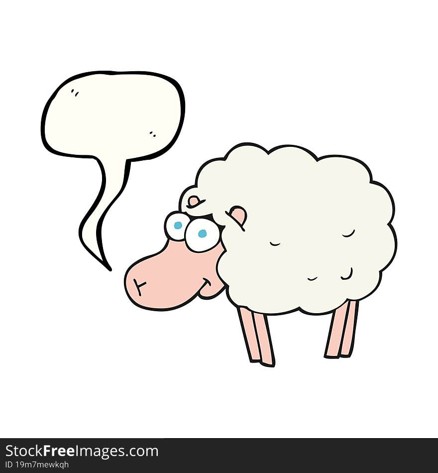 funny speech bubble cartoon sheep