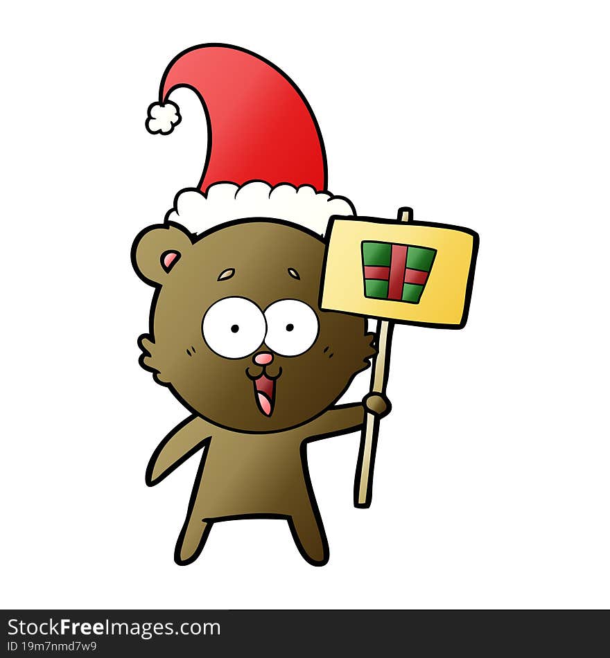 laughing christmas teddy  bear cartoon. laughing christmas teddy  bear cartoon