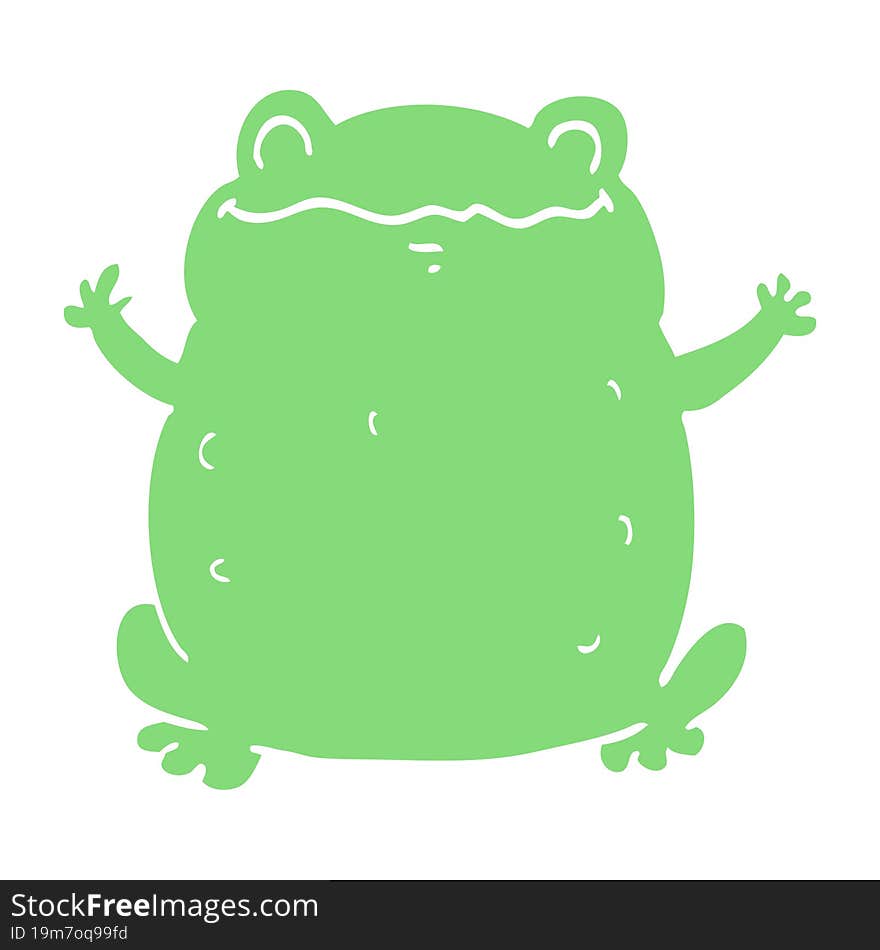 flat color style cartoon toad