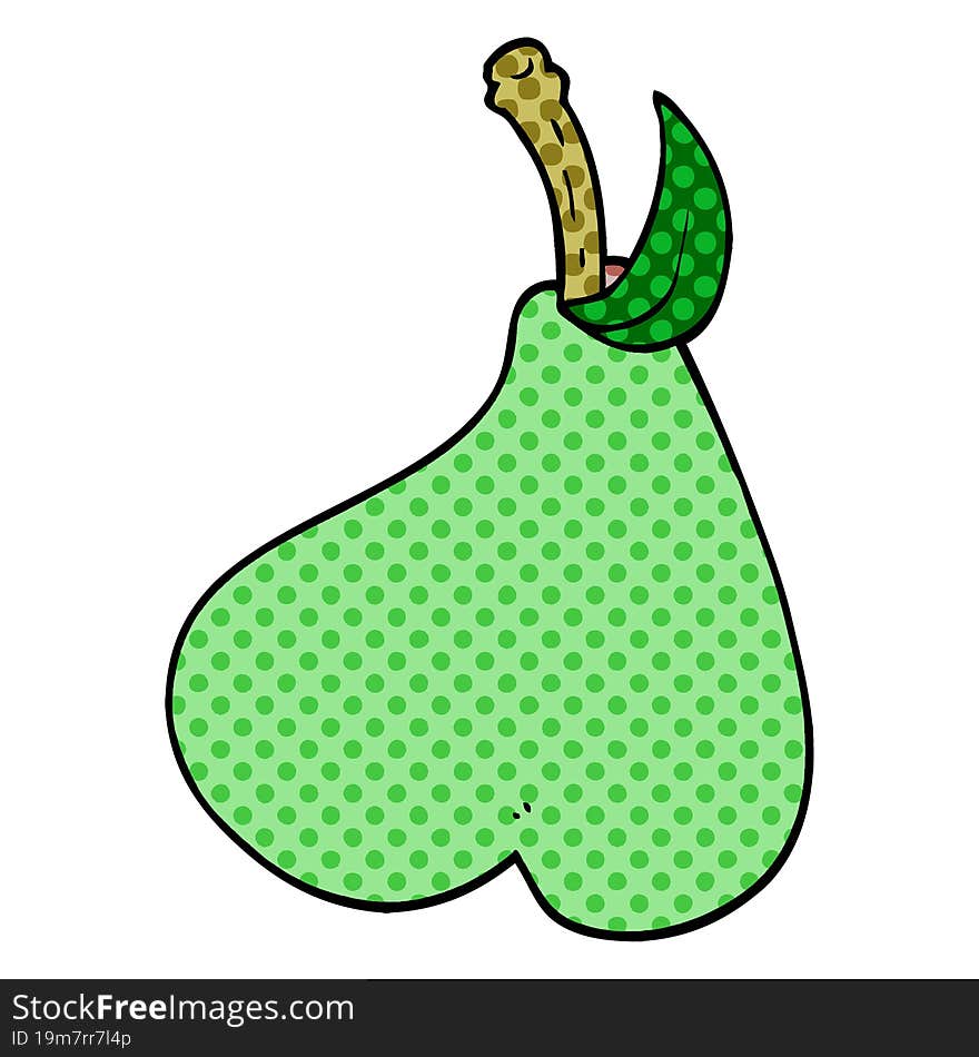 cartoon doodle healthy pear