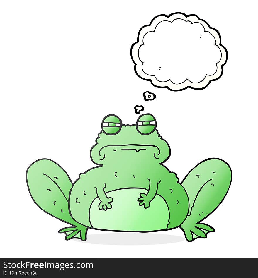 thought bubble cartoon frog