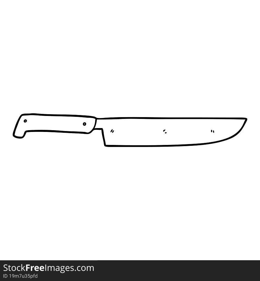 cartoon kitchen knife. cartoon kitchen knife