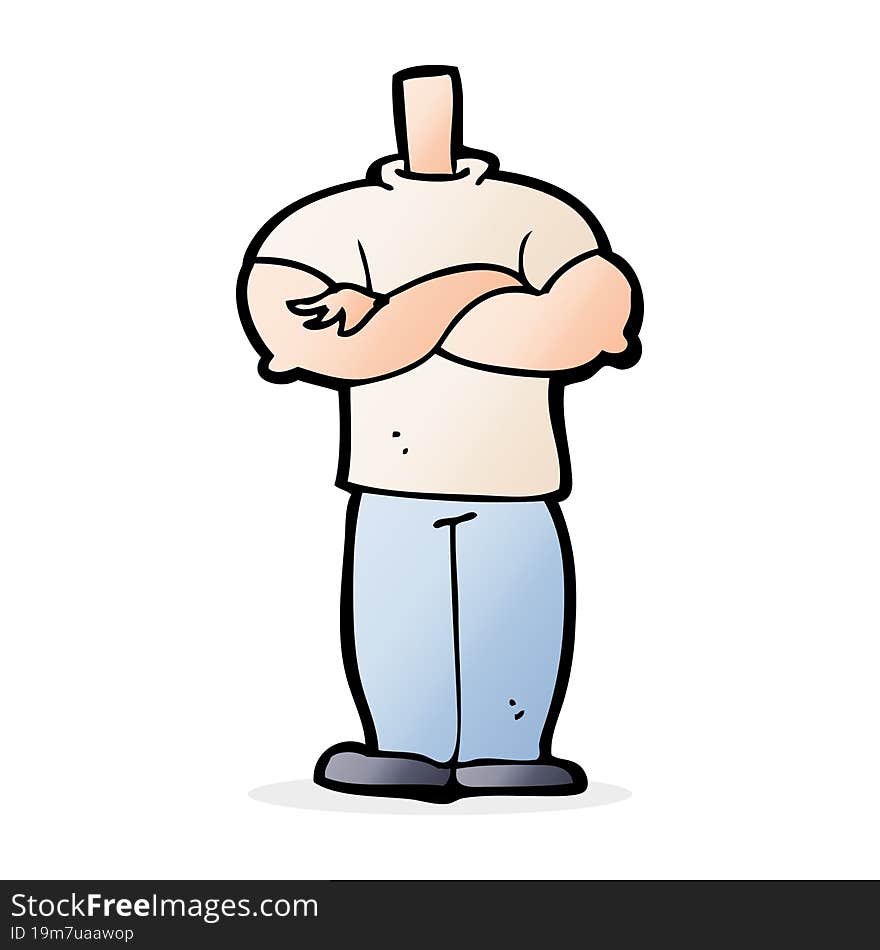 cartoon body with folded arms (mix and match cartoons or add own photos