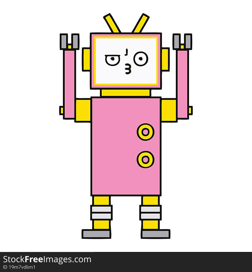 cute cartoon of a robot. cute cartoon of a robot