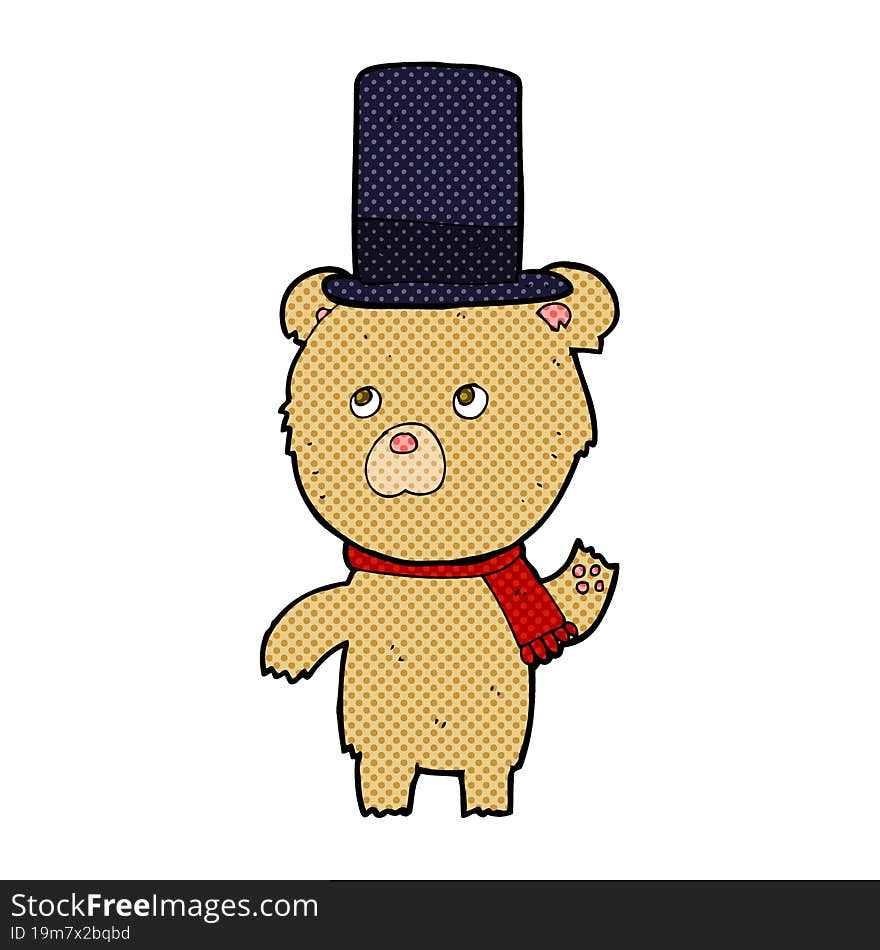 cartoon bear in hat