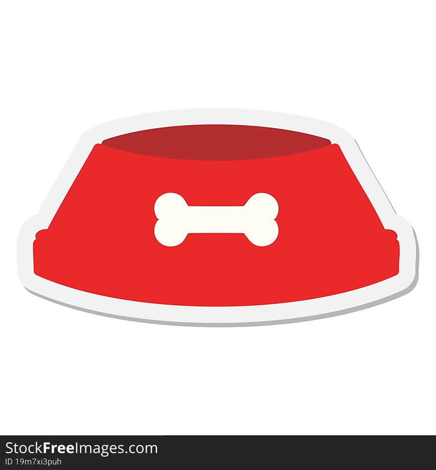 dog food bowl  sticker