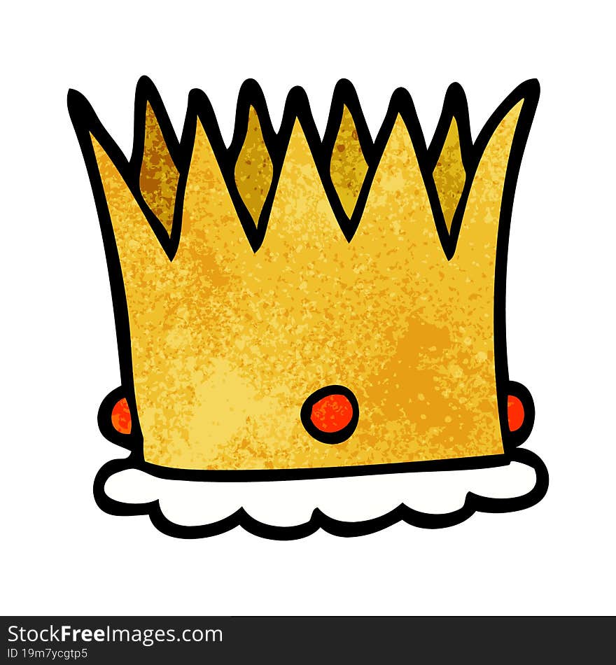 cartoon doodle royal crown