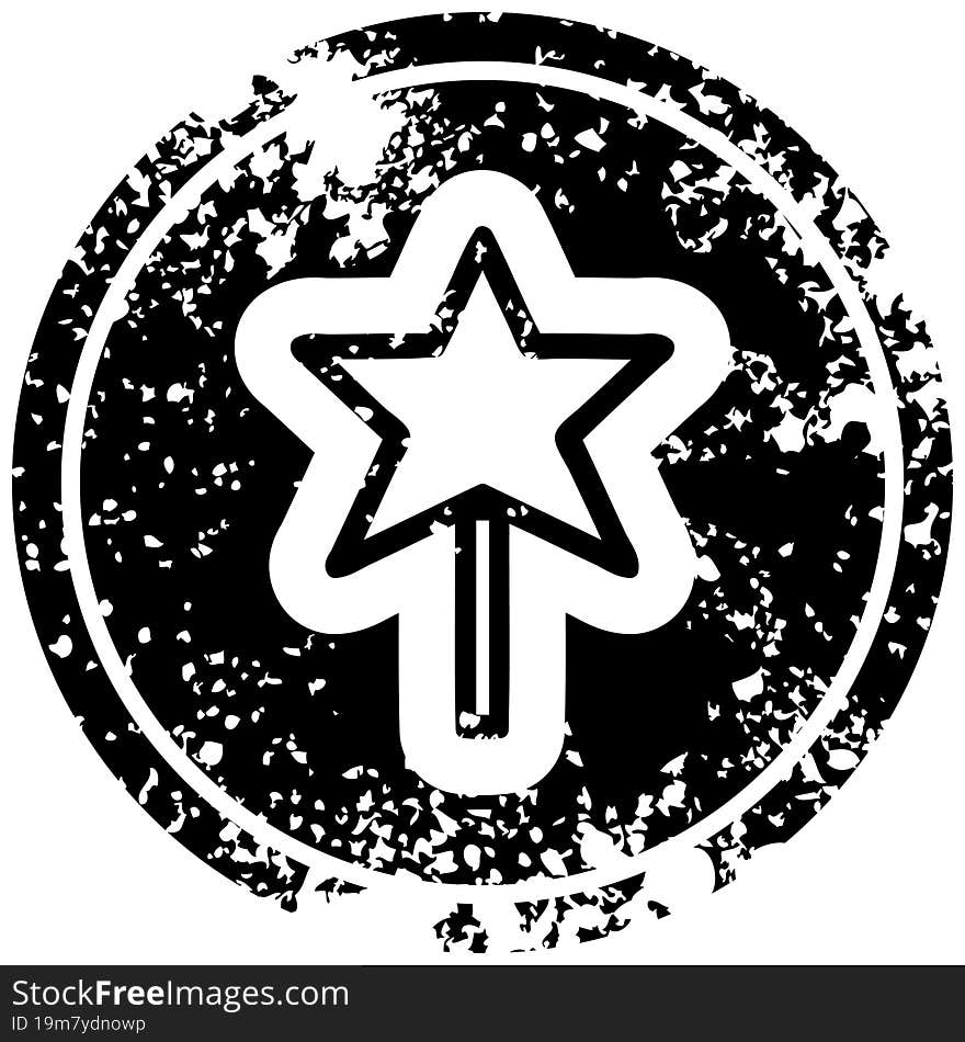 magic wand distressed icon