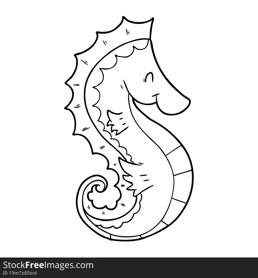 cartoon sea horse. cartoon sea horse