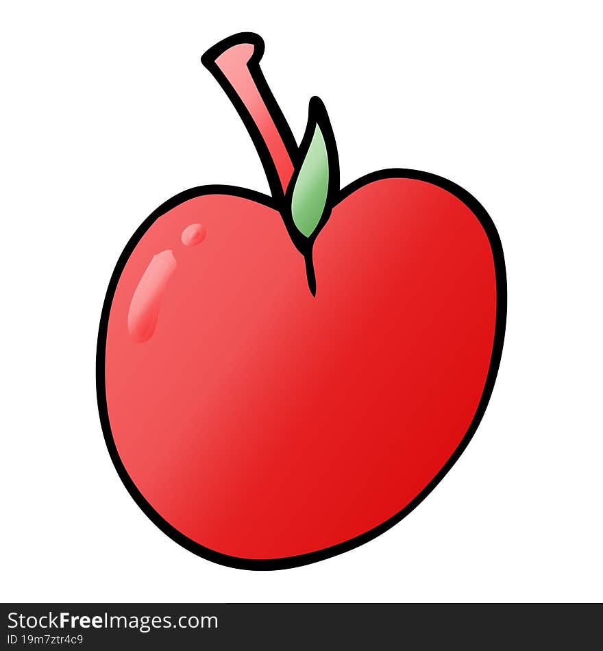 cartoon doodle of an apple