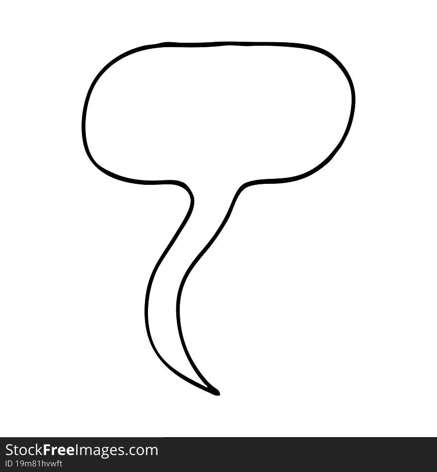 line drawing cartoon speech bubble