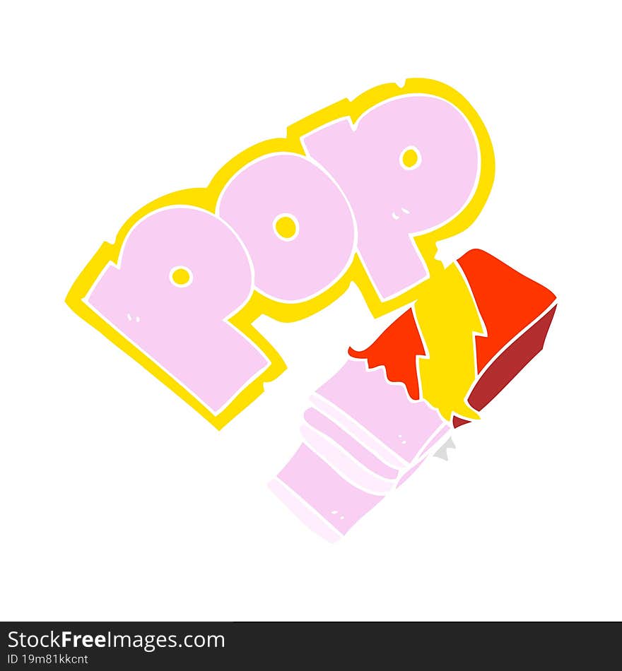 flat color illustration of a cartoon bubble gum