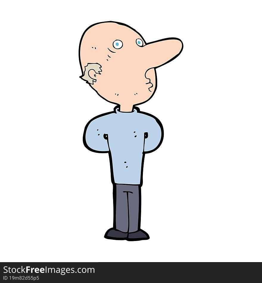 Cartoon Balding Man