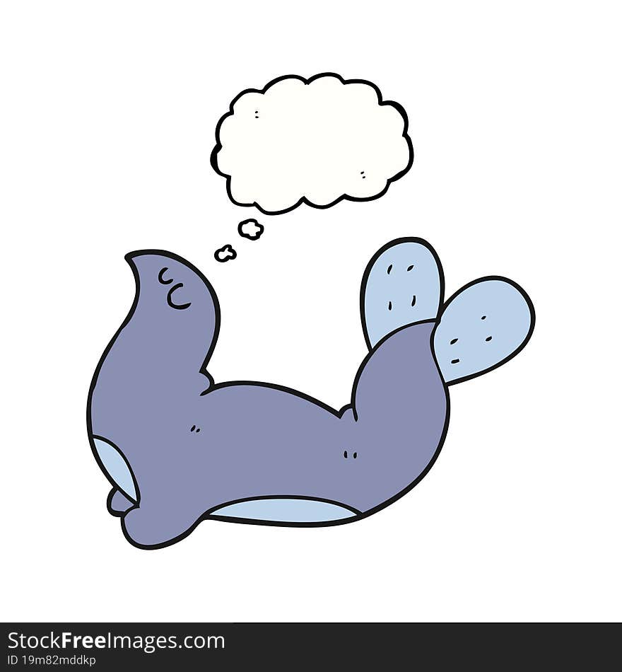 thought bubble cartoon seal