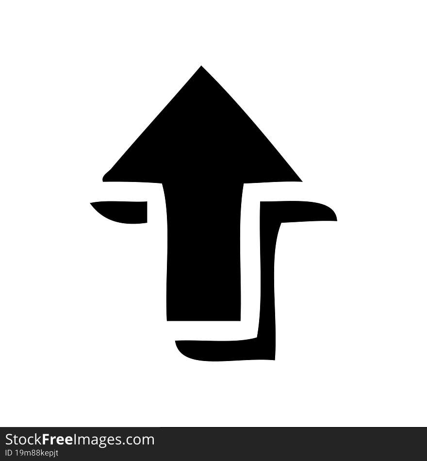 flat symbol pointing arrow