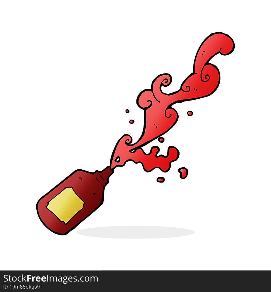 cartoon squirting ketchup