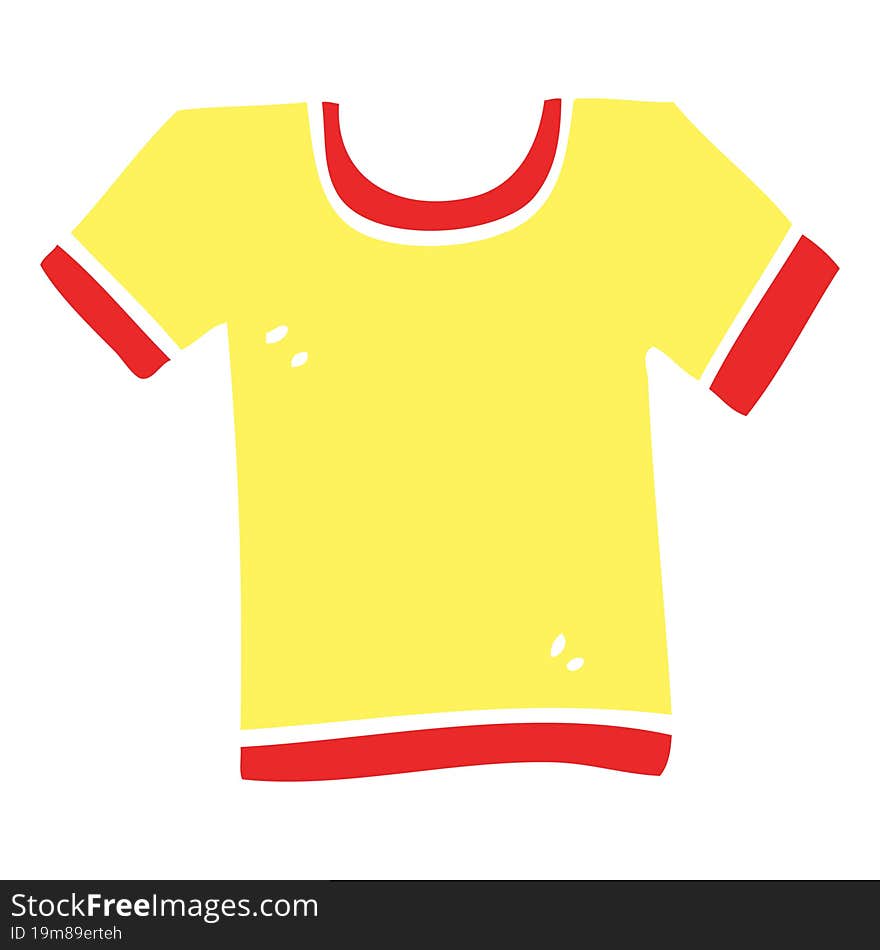 Flat Color Illustration Cartoon Tee Shirt