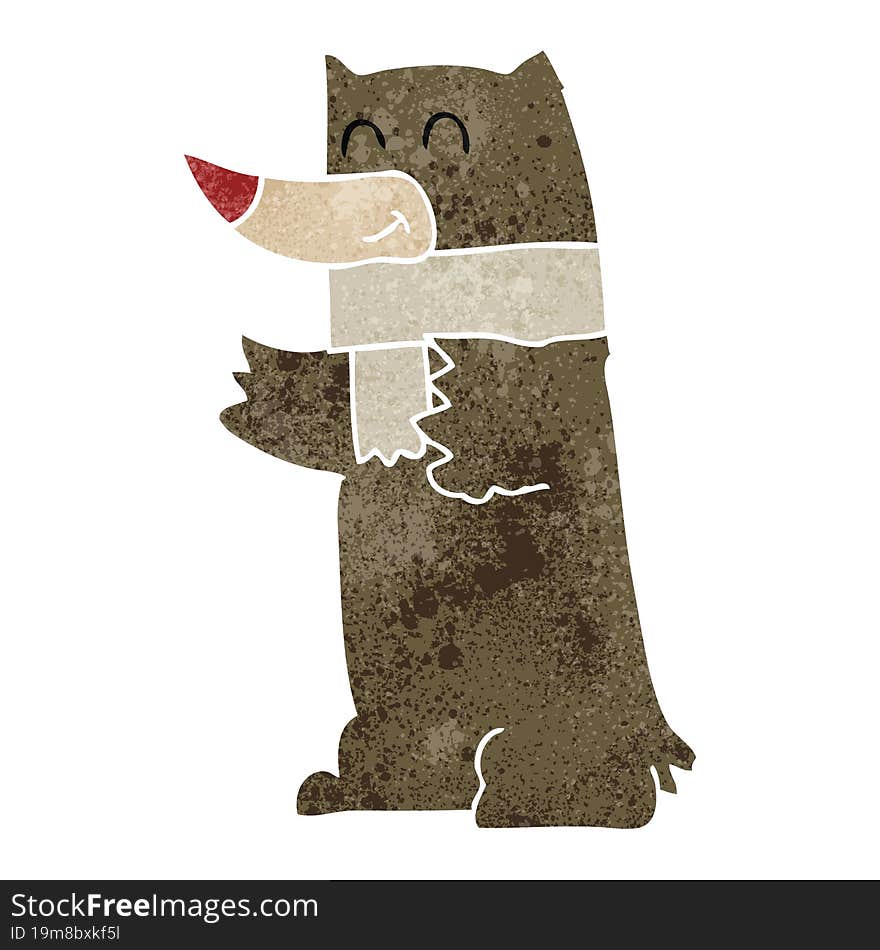 Retro Cartoon Bear