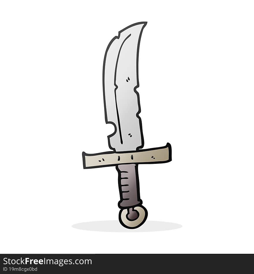 freehand drawn cartoon knife