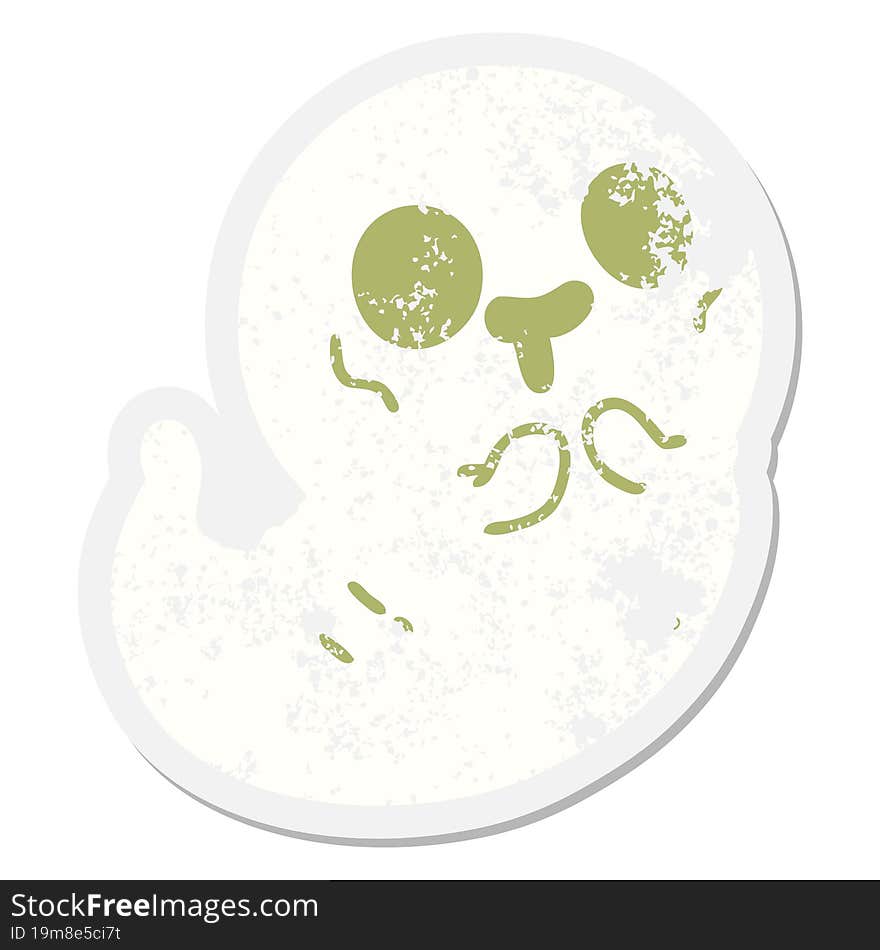 spooky cute halloween ghost grunge sticker