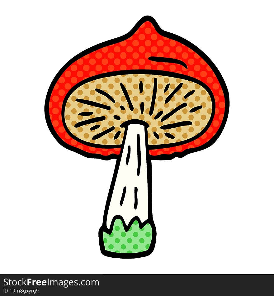 cartoon doodle mushroom