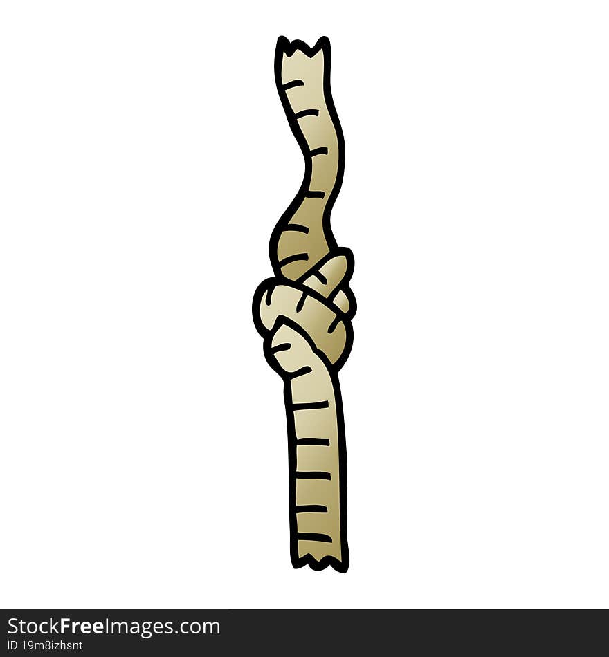 vector gradient illustration cartoon knotted rope