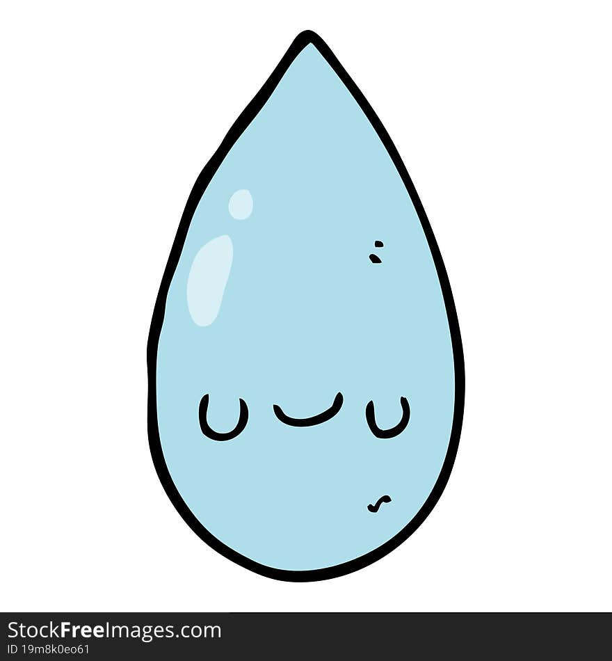 cartoon cute raindrop