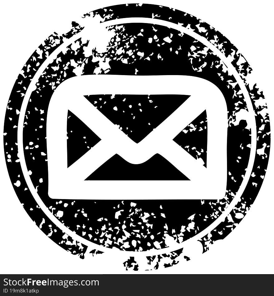 envelope letter distressed icon symbol