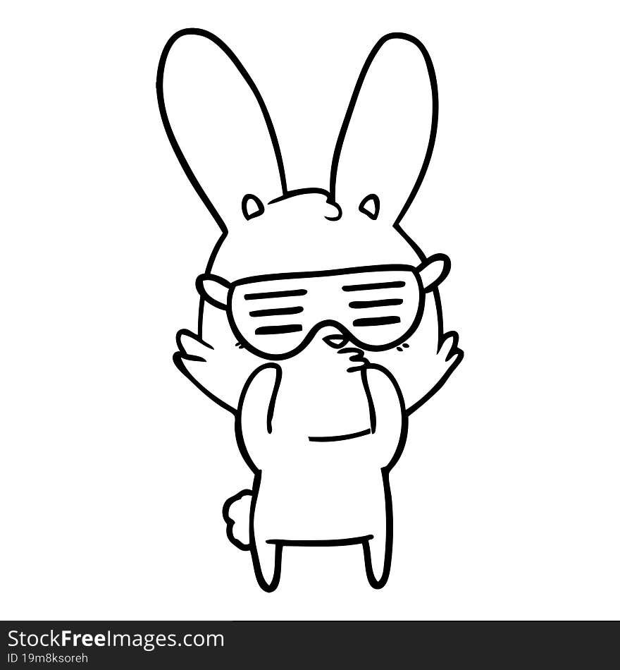 curious bunny cartoon. curious bunny cartoon