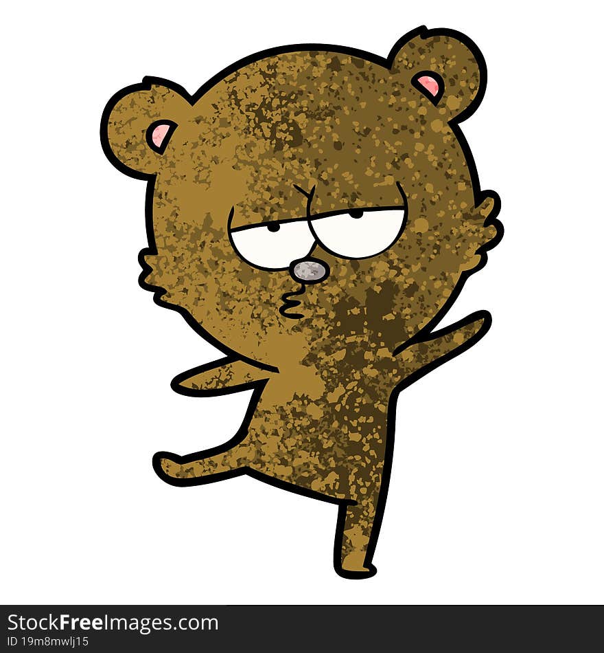 bored bear cartoon. bored bear cartoon