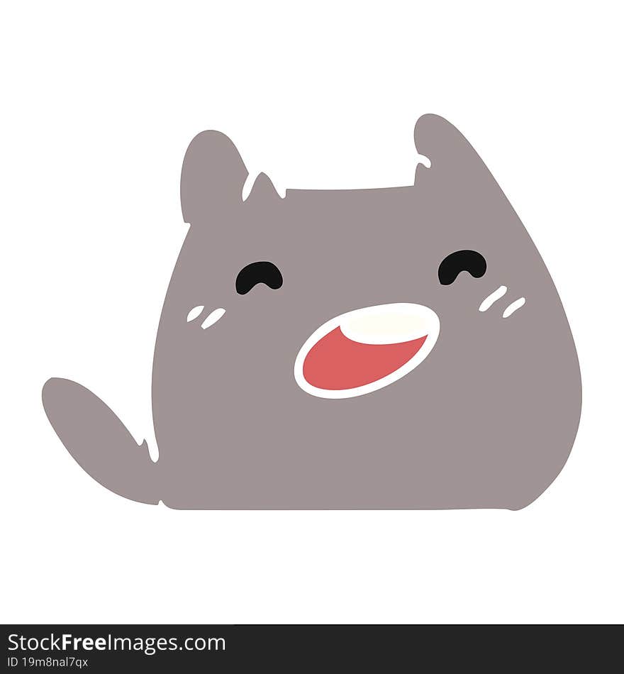 Cartoon Of A Kawaii Cat