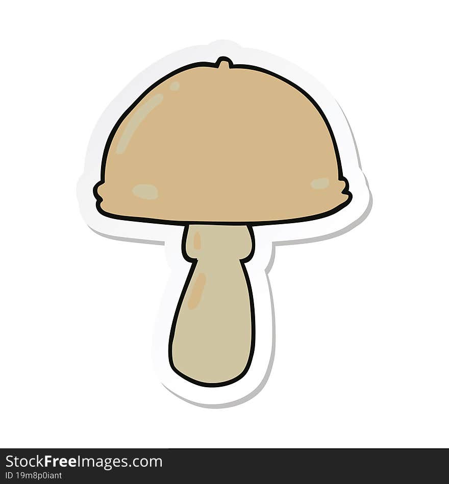 sticker of a cartoon mushroom