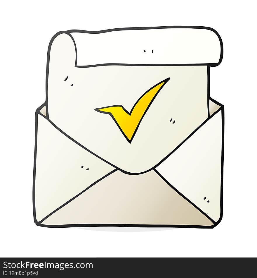 cartoon positive letter