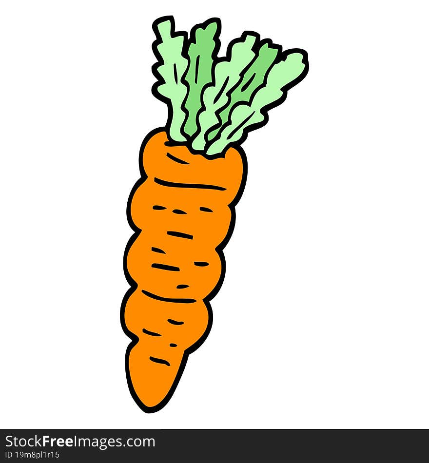 hand drawn doodle style cartoon carrot