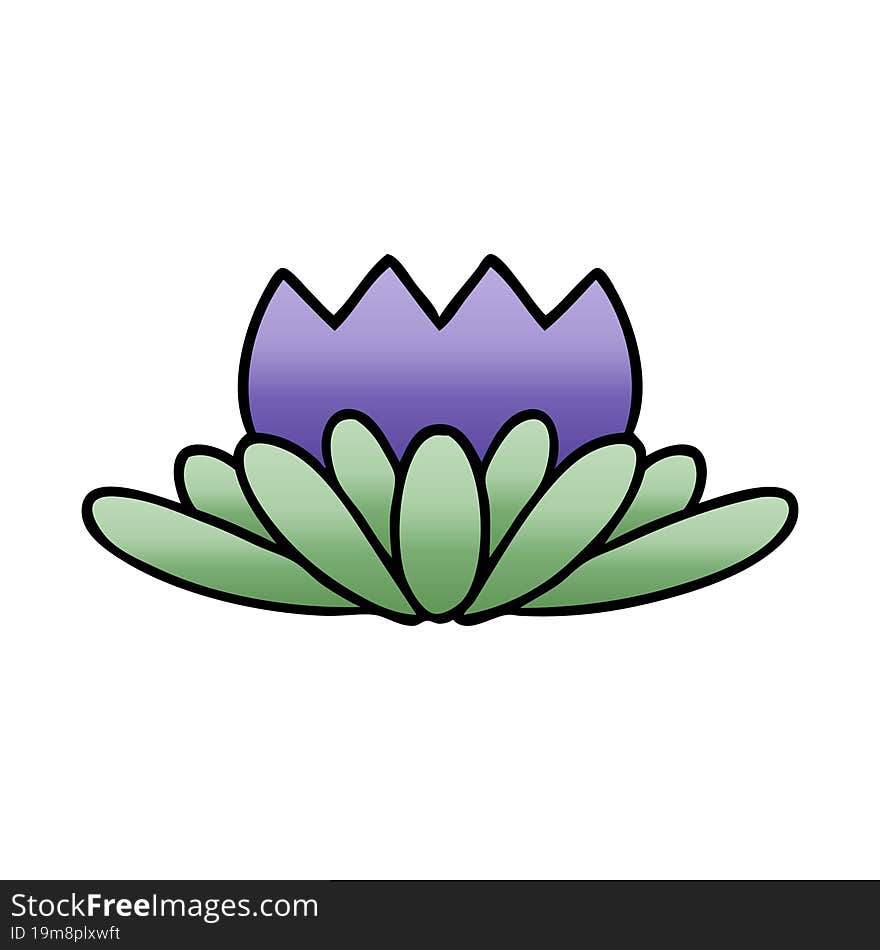 gradient shaded cartoon of a flower