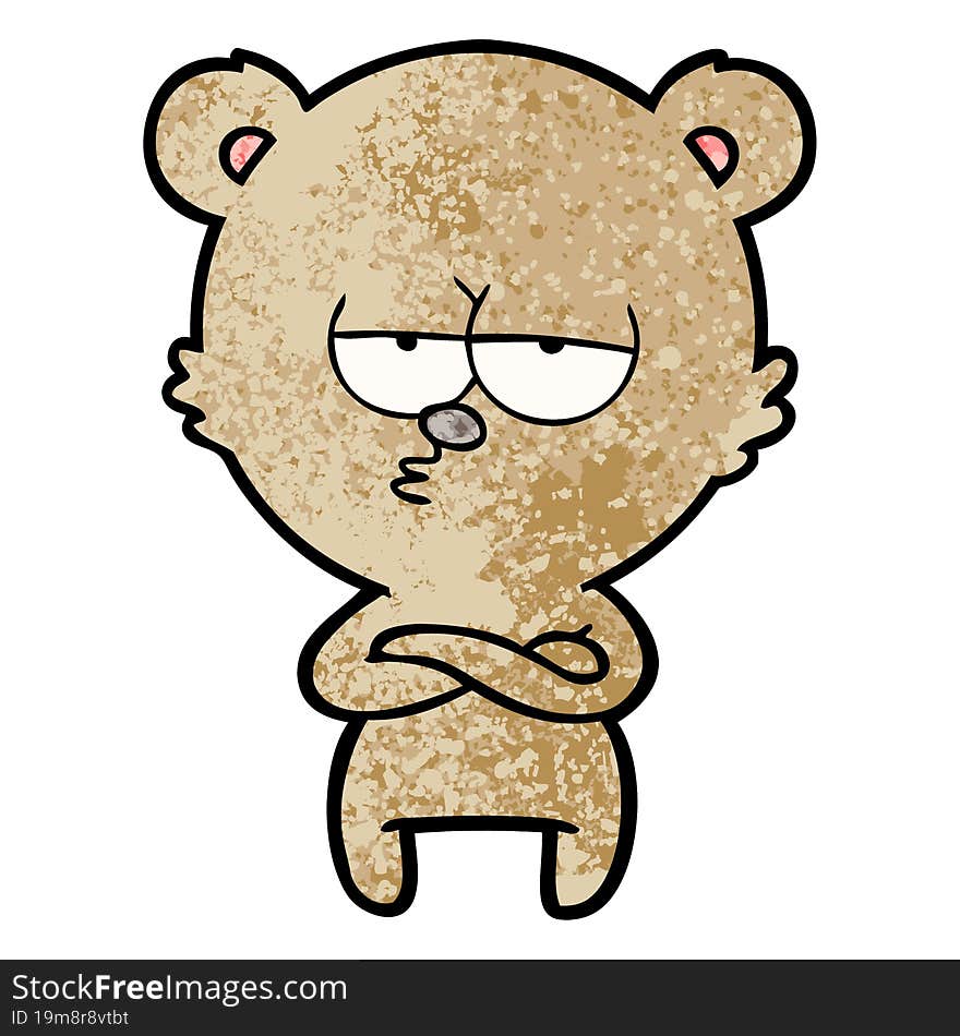 bored bear cartoon. bored bear cartoon