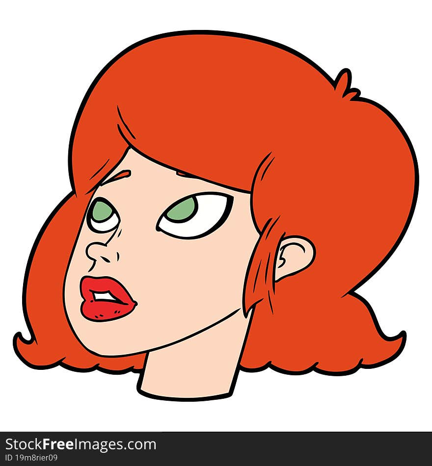 cartoon redhead girl. cartoon redhead girl