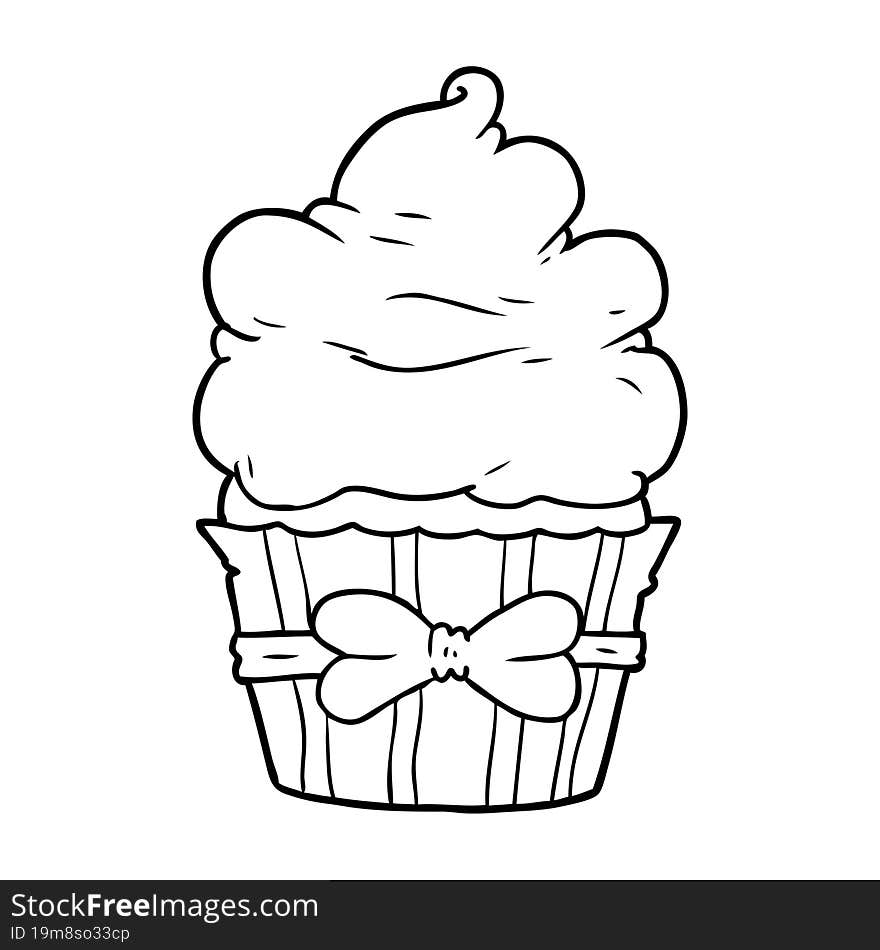 cartoon fancy cupcake. cartoon fancy cupcake