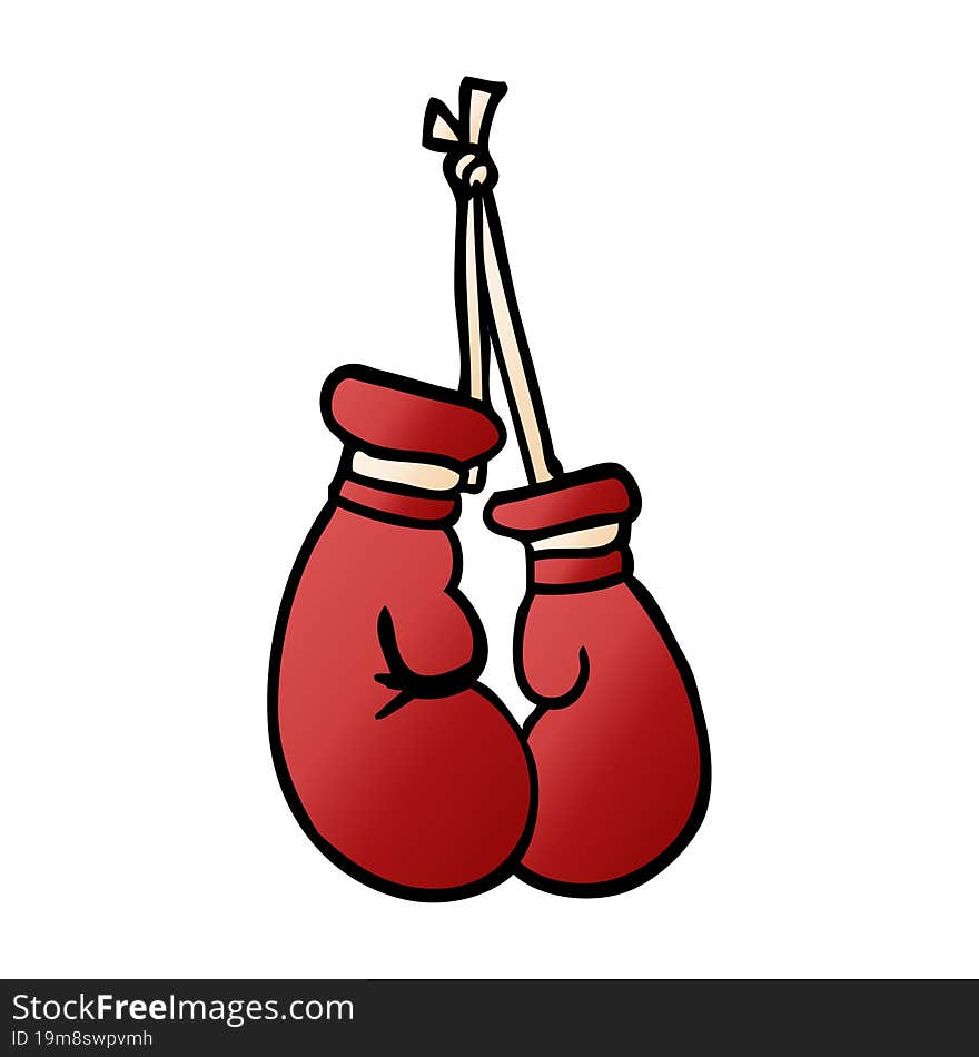 cartoon doodle boxing gloves