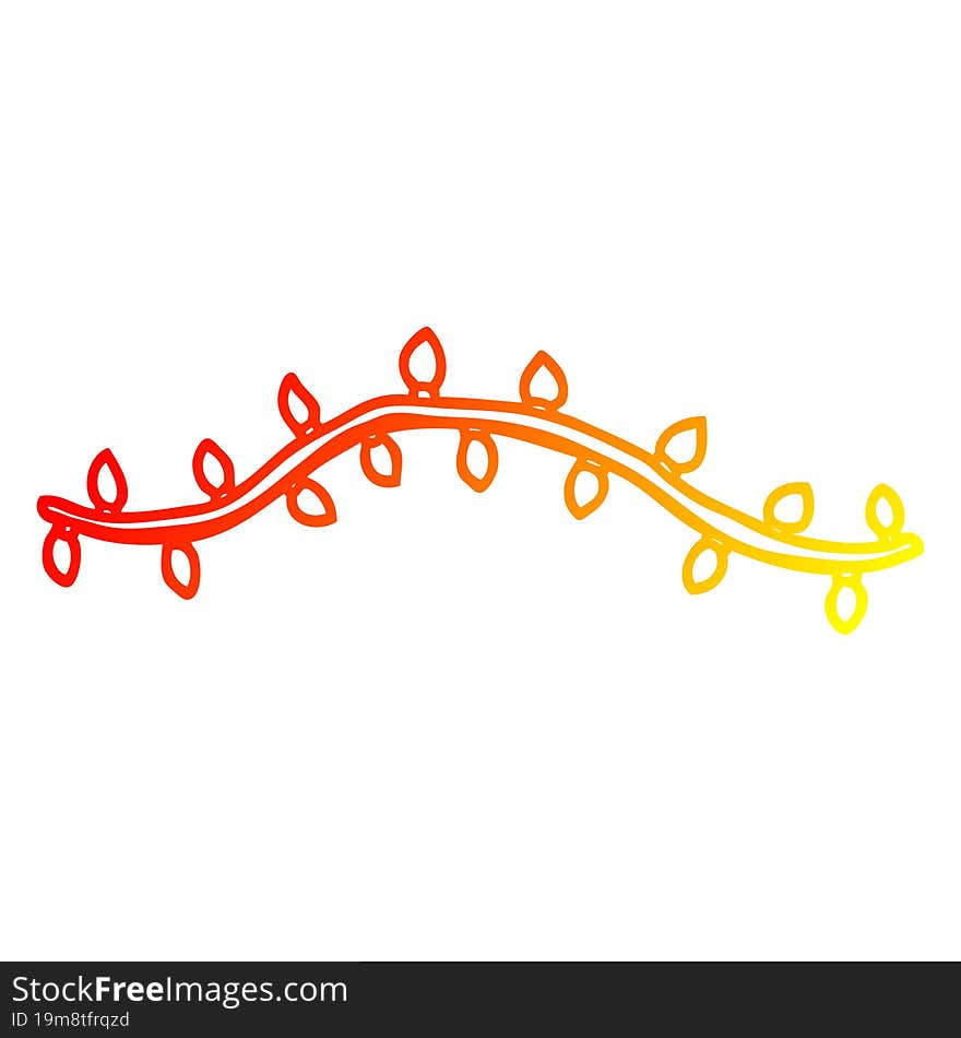 warm gradient line drawing cartoon christmas lights