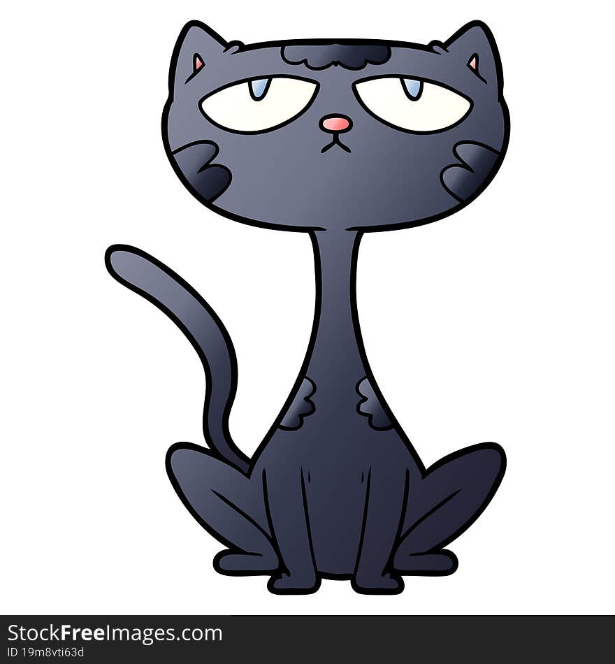 cartoon black cat. cartoon black cat