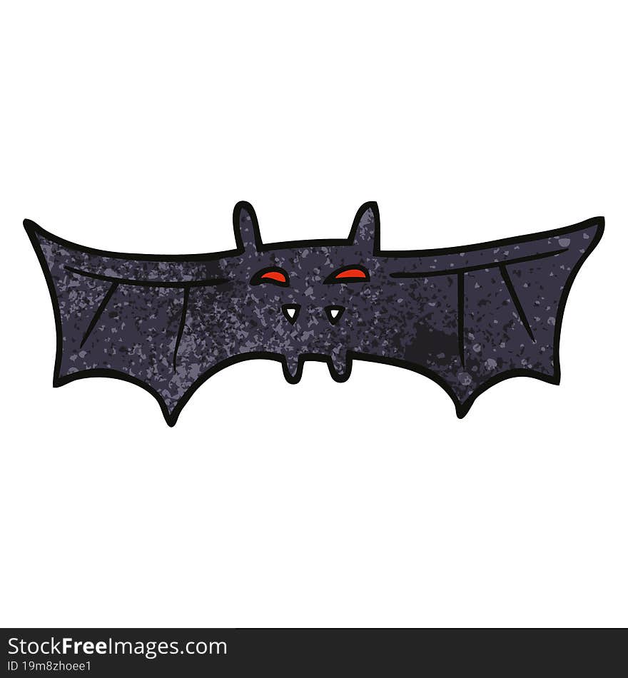 cartoon doodle vampire bat