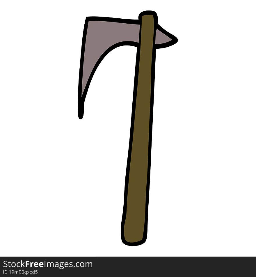 cartoon doodle viking axe