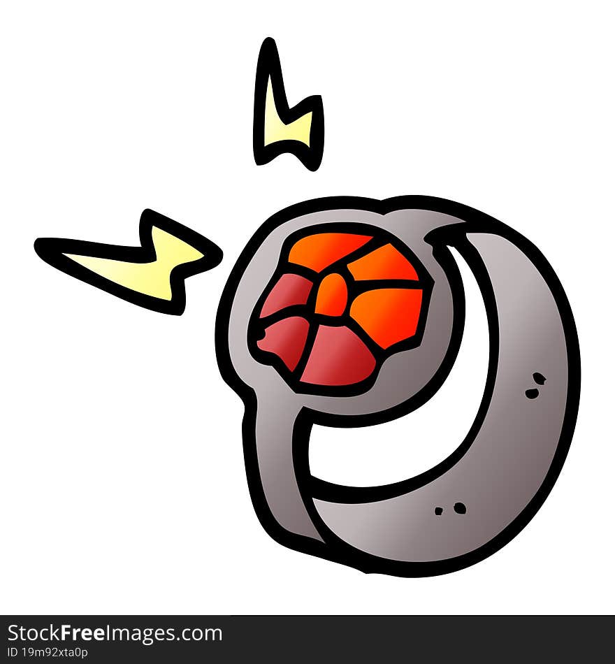 cartoon doodle magical power ring